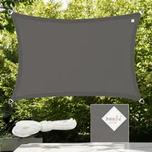 Hanse Sonnensegel Schattensegel Schattenspender UV-Schutz Quadrat 2x2m Graphit