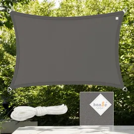 Hanse Sonnensegel Schattensegel Schattenspender UV-Schutz Quadrat 2x2m Graphit