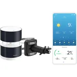 Netatmo Windmesser für Netatmo-Wetterstation, schwarz & Halterung für Regenmesser und Windmesser, schwarz