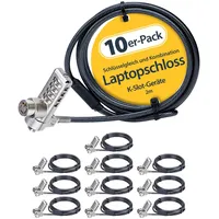 Startech StarTech.com 10-Pack Doppelzugriff Laptopschloss 2m Kabelschloss mit Schlüssel