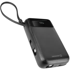 Swissten Charger 20000 mAh, 22.50 W, 22.50 Wh), Powerbank, Schwarz