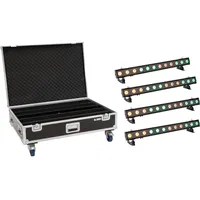 Eurolite Set 4x LED IP T-PIX 12 HCL Leiste + Case mit Rollen