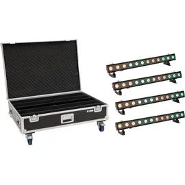 Eurolite Set 4x LED IP T-PIX 12 HCL Leiste + Case mit Rollen