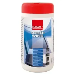 Bildschirm-Reinigungstuch Screen Wipes, 100 Stück Dose - weiß