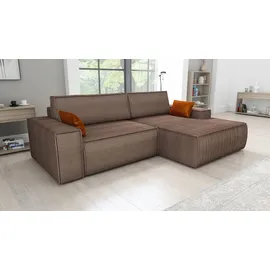 mebloland Ecksofa TOR mit Schlaffunktion. Farbe: Brown. - Braun