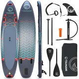 Stand Up Paddling Board zum Paddeln Aufgeblasen universal TSUNAMI  T03 350 cm grau|blau|grün 350 CM