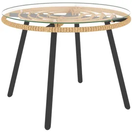 vidaXL 3-tlg. Garten-Lounge-Set mit Kissen Dunkelgrau Poly Rattan