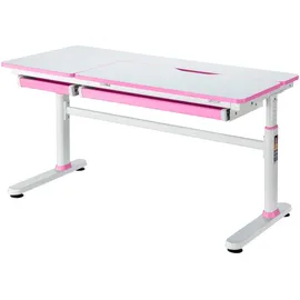 [en.casa] Kinderschreibtisch Sauda 120x60 cm Pink