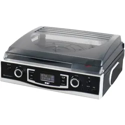 Soundmaster PL590SW Plattenspieler DAB+ Radio eingebaute Lautsprecher Kopfhörerbuchse Encoding