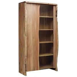 Massivmoebel24 Vitrine Akazie 105 x 45 x 204 cm Beige