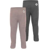 normani Outdoor Sports Merino Unterhose mit Füßen 2er Pack Grau/Rosa 92