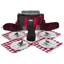 anndora Picknick Kühltasche 20 l Schwarz/Weiß
