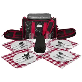 anndora Picknick Kühltasche 20 l Schwarz/Weiß