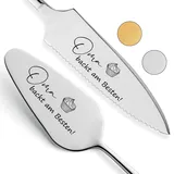 SMARTEON Tortenheber inkl. Tortenmesser im Set mit persönlicher Gravur als Geschenk für die Oma zum Geburtstag - Geschenk für Muttertag - personalisierte Geschenke (Oma, Silber)