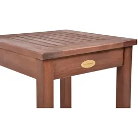 deluke Gartentisch 40 x 40 x 35 cm Dunkelbraun