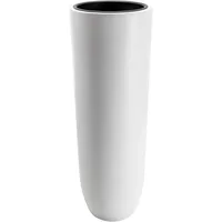 Vivanno Pflanzgefäß Bodenvase SOLERIO Fiberglas Weiß Matt 80x33 cm,