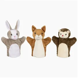 GoKi Hand puppets, squirrel, rabbit and hedgehog