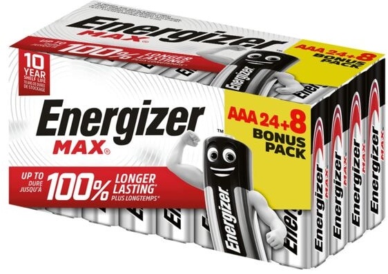 32er-Pack Batterien »Max Alkaline« Micro / AAA Promotion Pack 24+8, Energizer