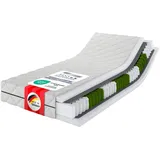 MSS e.K. Tonnentaschenfederkernmatratze Medic Plus | 90 x 200 cm | H5 | 7-Zonenaufbau | Komfortschaum | Höhe ca. 21 cm | hochwertiger Mikrofaserbezug Classic | schadstoffgeprüft