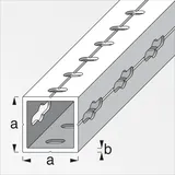 Alfer Quadratrohr 2.5 m, 23.5 x 1.5 mm Aluminium roh blank logisch gelocht