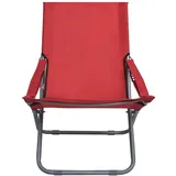 vidaXL Klappbare Strandstühle 2 Stk. Stoff Rot