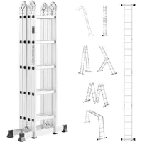 Vevor 7-in-1-Multifunktionsleiter Teleskopleiter 5 Stufen