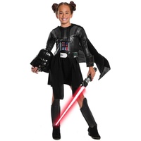 Rubie ́s Kostüm Star Wars - Darth Vader Kostüm für Mädchen, Mit diesem Star Wars Mädchenkostüm wird der Sith Lord zur Lady schwarz 116