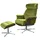 KAWOLA Sessel TOSAR Velvet 83 x 110 x 89 cm Grün mit Hocker