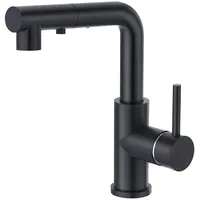 Crea Wasserhahn Küche mit 3 Funktionen Brause, Schwarz Küchenarmatur