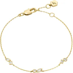 Armband FOSSIL "Schmuck Geschenk Metall ELLIS, JA7288710", gold (gelbgoldfarben, kristallweiß, kristallweiß), Armbänder, Damen, Metall, mit Zirkonia (synth.)