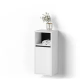 livinity® Midischrank, Weiß, Holzwerkstoff, Rechteckig, 38x80x33 cm, Badezimmer, Badezimmerschränke, Midischränke