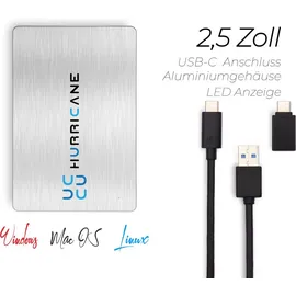 Hurricane MD25C3 1 TB USB-C silber