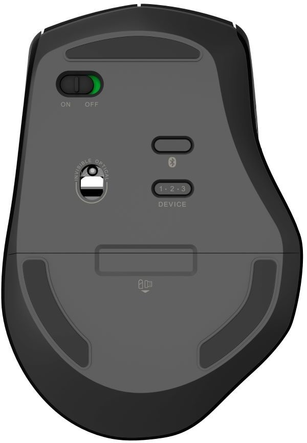 Rapoo Kabellose Multi-Modus-Maus "MT550", Schwarz Kabellose Multi-Mode Verbindung - Einfacher Wechsel zwischen mehreren Geräten - Anpassbarer 1600 DPI
