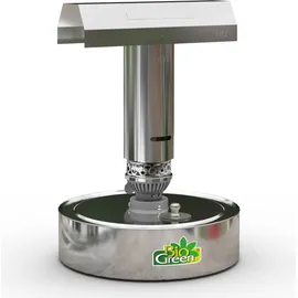 Bio Green BioGreen Paraffin Gewächshausheizung "Warmax Power 4" aus Edelstahl 300 Watt - 40 % längere Brenndauer - Silber