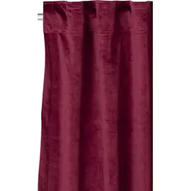 OTTO home Vorhang Velvet uni (2 St), Multifunktionsband, blickdicht, Blickdichter Samt, 2-er Set, edel, Gardine, multifunktional rot 140 cm x 225 cm