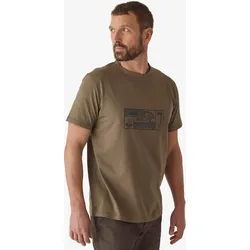 T-Shirt 100 Baumwolle Wildlife armeebraun L