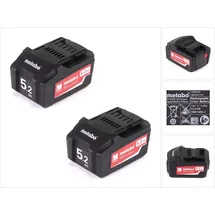 Metabo Li-Power Akku Set 18 V 2 x 5,2 Ah