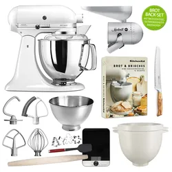 KitchenAid Artisan Küchenmaschine 5KSM175PS Brot-Back-Set Weiß