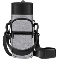 CASEBOT Tragetasche für Wasserflaschen, Flaschenhalter Trinkflasche Beutel mit Verstellbar Schultergurt und 2 Taschen fü Wandern Radfahren Camping Reisen Fitnesscenter