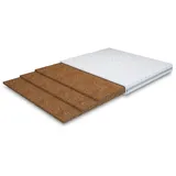MR Group Matratzentopper MEGA Coco 200 x 200 cm, Topper Höhe ca. 5 cm H5, Antiallergisch, Antimykotisch, Kokosnusseinsatz, Kunstfaser, Abnehmbarer Bezug, für alle Betten, Reißverschluss, Tencel