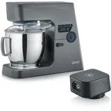 GRAEF Küchenmaschine MYestro KM7016 mit Adapter | Knetmaschine mit 7 Liter Edelstahl-Rührschüssel | Multifunktionale Rührmaschine mit flüsterleisen und effizienter 800 Watt Gleichstrommotor