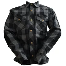 Bores Lumberjack Jacken-Hemd Grau/Schwarz L