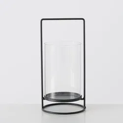Windlicht Timko schwarz 25cm