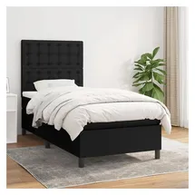 vidaXL Boxspringbett 100 x 200 cm Schwarz