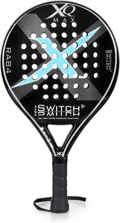 XQmax Switch Padel Schläger, Carbon-Rahmen & Glasfaserkern, Inklusive Handgelenkband