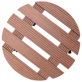 vidaXL Pflanzenroller 2 Stk. Braun Ø30x7,5 cm WPC