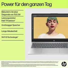 HP Notebook 15-fd0677ng, Silber, 15,6 Zoll, Full HD, Intel Core i7-1355U, 16 GB, 1 TB M.2 SSD, Intel Iris Xe