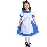 MNSWR Mädchen Elsa Prinzessin Kleid mit Accessoires Schneekönigin Verkleidung Kinder Prinzessin Kleid Geburtstag Weihnachten Party Halloween Karneval Cosplay Kostüm Kinderkleidung Halloween,Vampirkost - XL