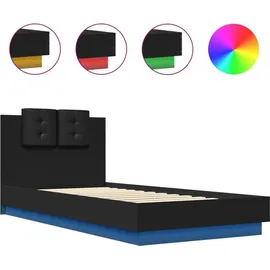 vidaXL Bettgestell 100 x 200 cm Schwarz