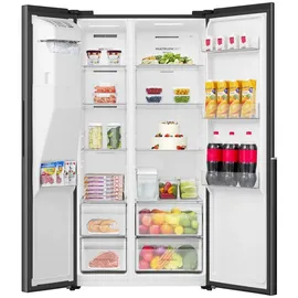 Gorenje NRS917E61BX Side-by-Side (528 l, 1786 mm hoch, schwarz inox)